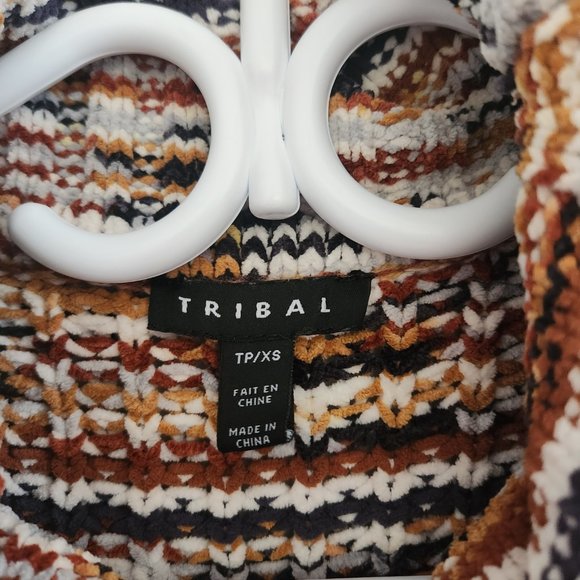 Tribal Patterned Cowl Neck Sweater - Picture 4 of 5